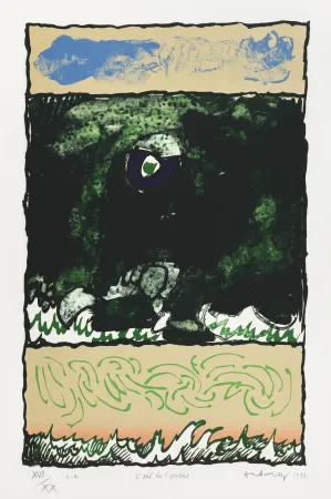 Litografía Alechinsky - Oeil de l'encre (L')