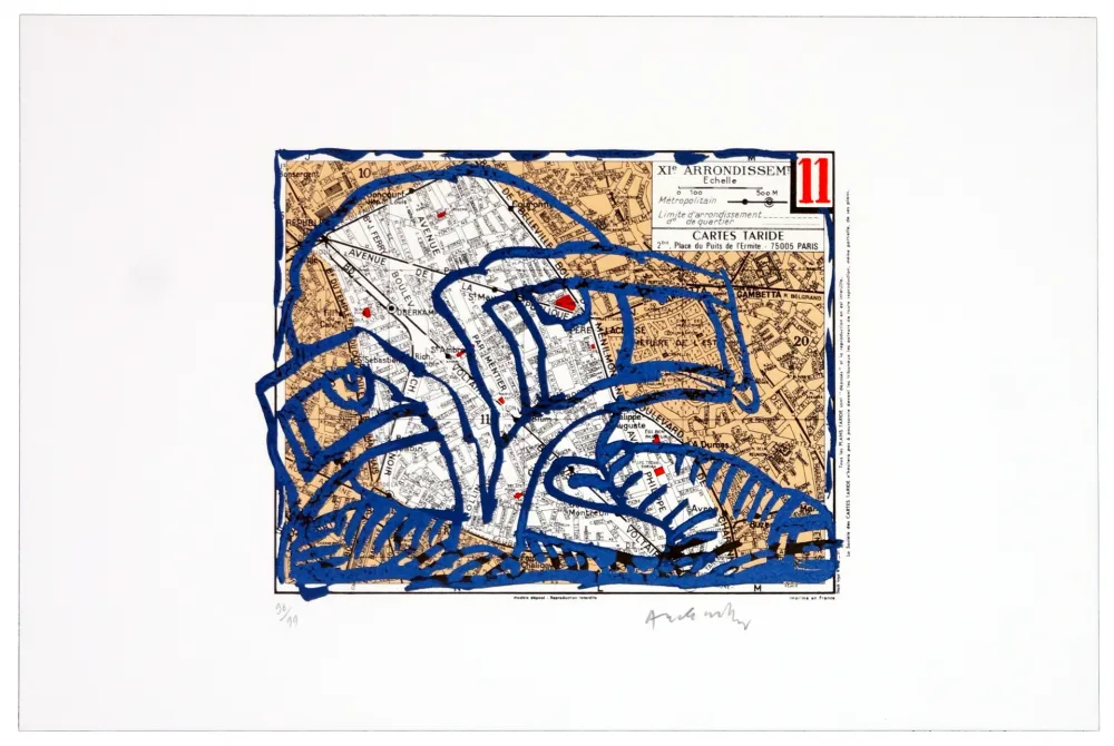 Litografía Alechinsky - Onzième arrondissement (Paris)