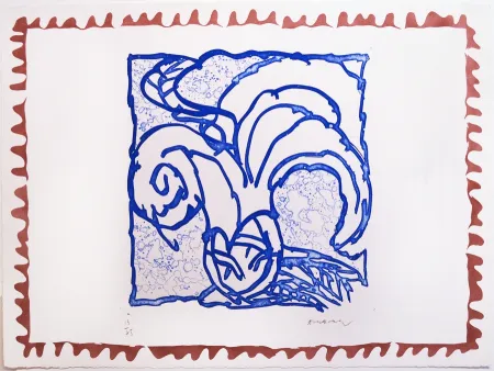 Grabado Alechinsky - Orange de Binche