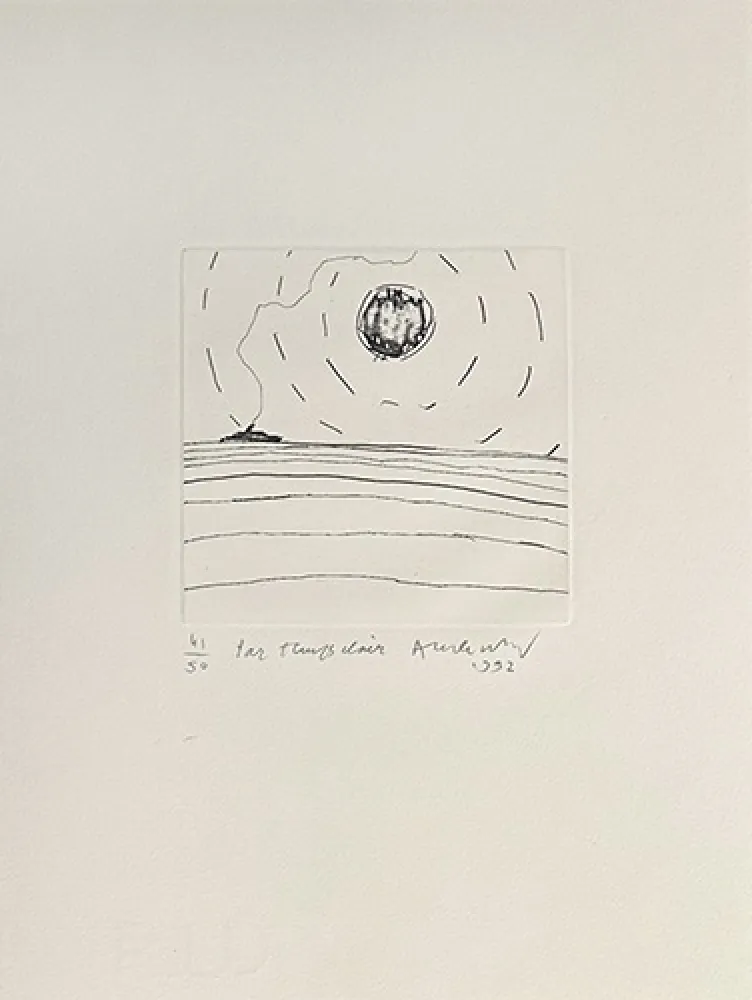 Grabado Alechinsky - Par temps clair