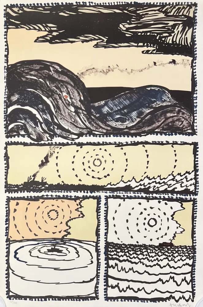Litografía Alechinsky - Pierre Alechinsky Lithographie Le Volturno, n°49/99, Clot & Bramsen, 1989