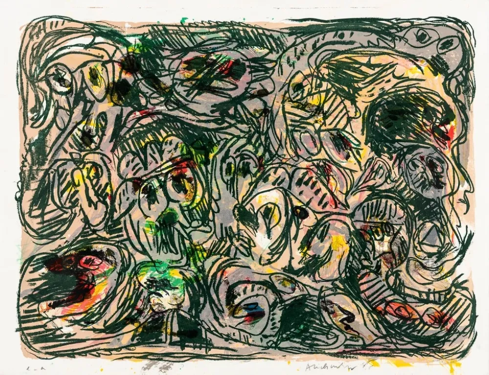 Litografía Alechinsky - Plan d'ensemble