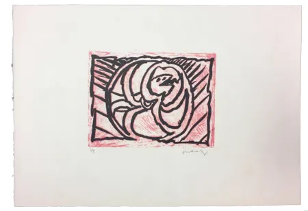 Linograbado Alechinsky - Planche V