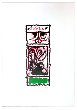 Linograbado Alechinsky - Planche X