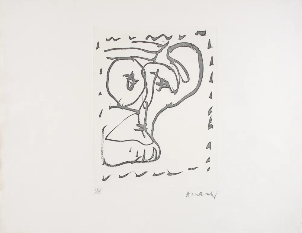 Aguafuerte Alechinsky - Poèmes à voir