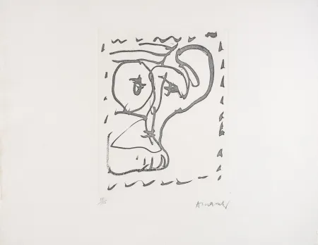 Aguafuerte Alechinsky - Poèmes à voir