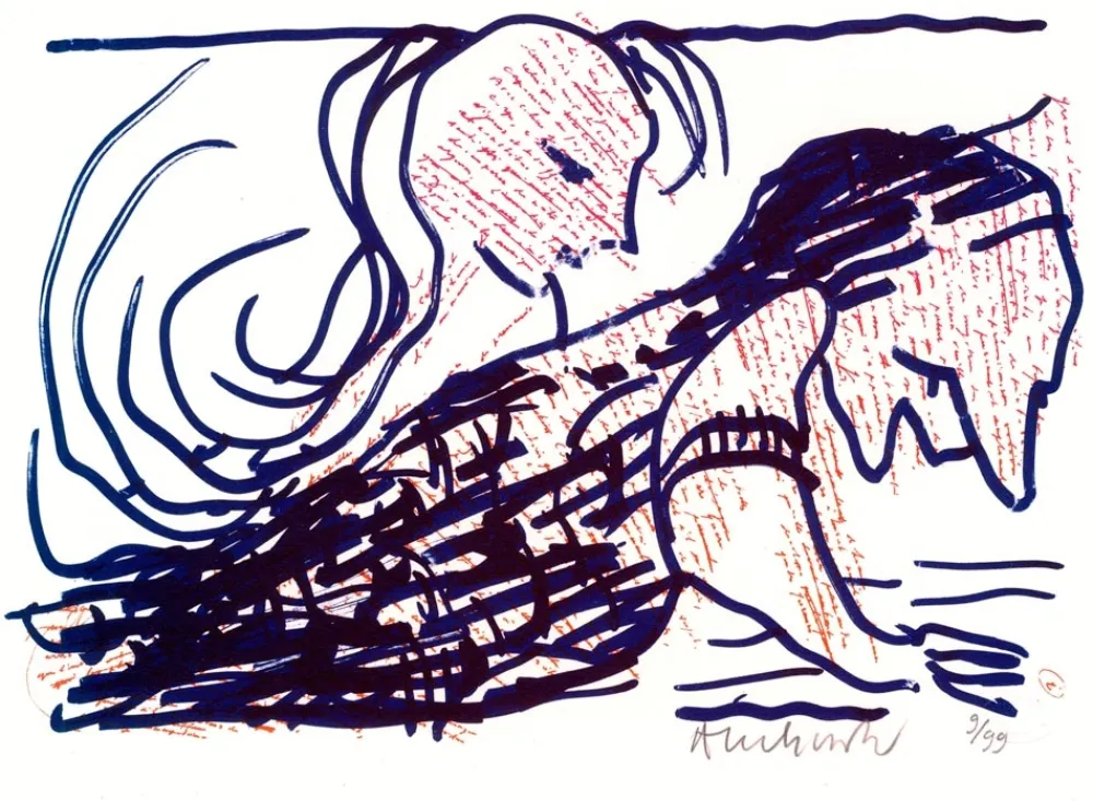 Litografía Alechinsky - Pointes et feutres