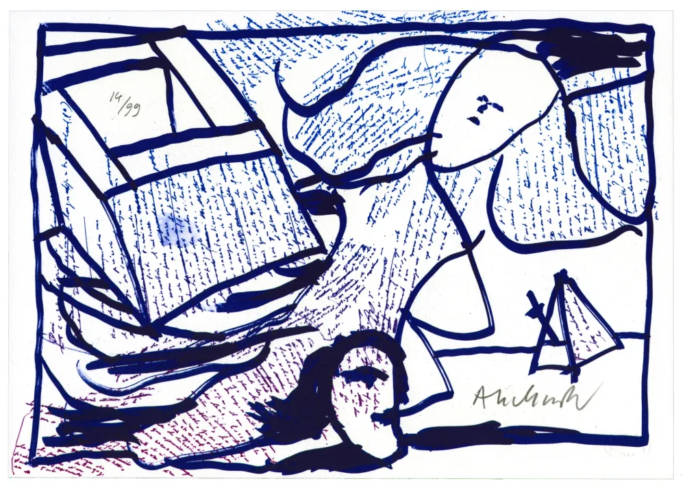 Litografía Alechinsky - Pointes et Feutres (5)