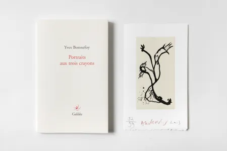 Grabado Alechinsky - Portrait aux trois crayons