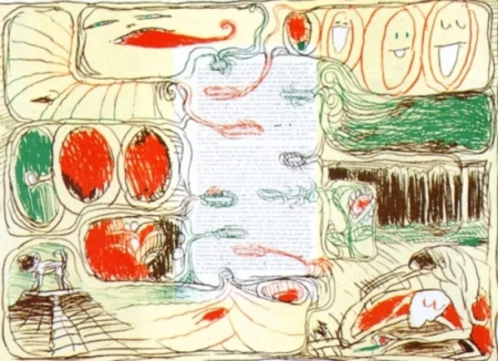 Litografía Alechinsky - Pour Claude Simon