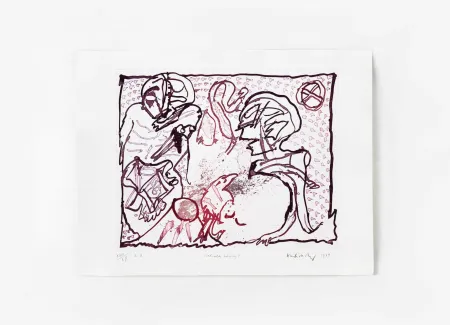 Grabado Alechinsky - Pour Malcolm Lowry