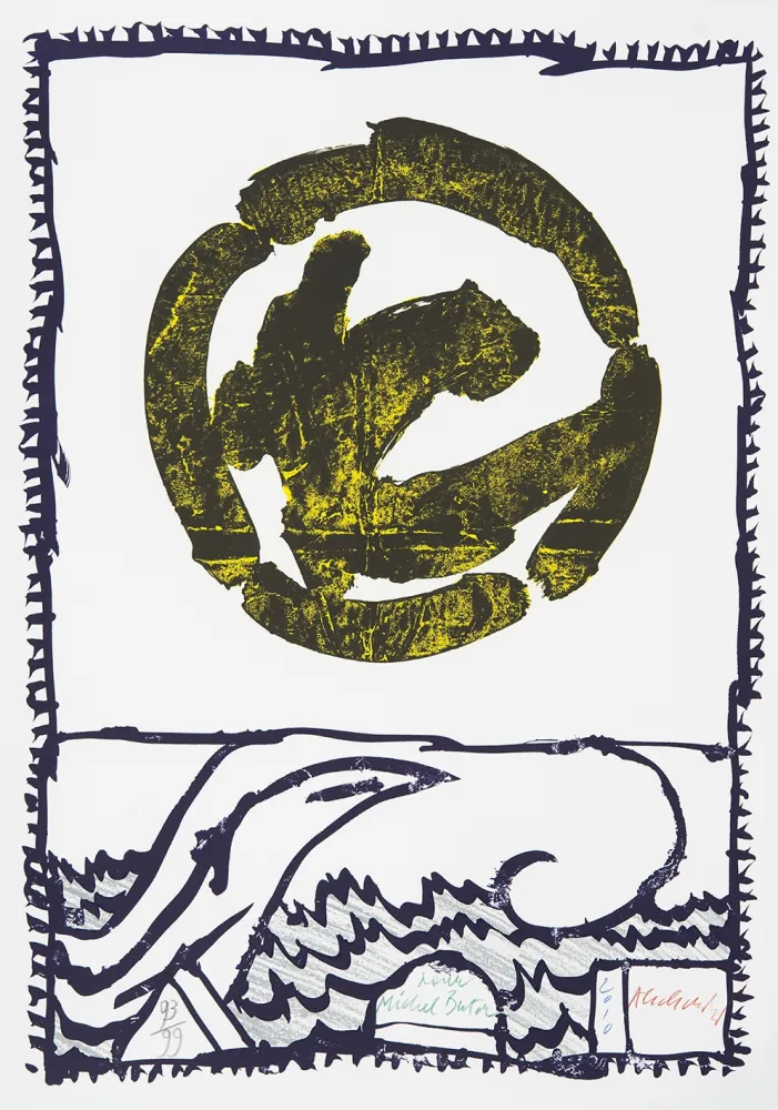 Litografía Alechinsky - Pour Michel Butor