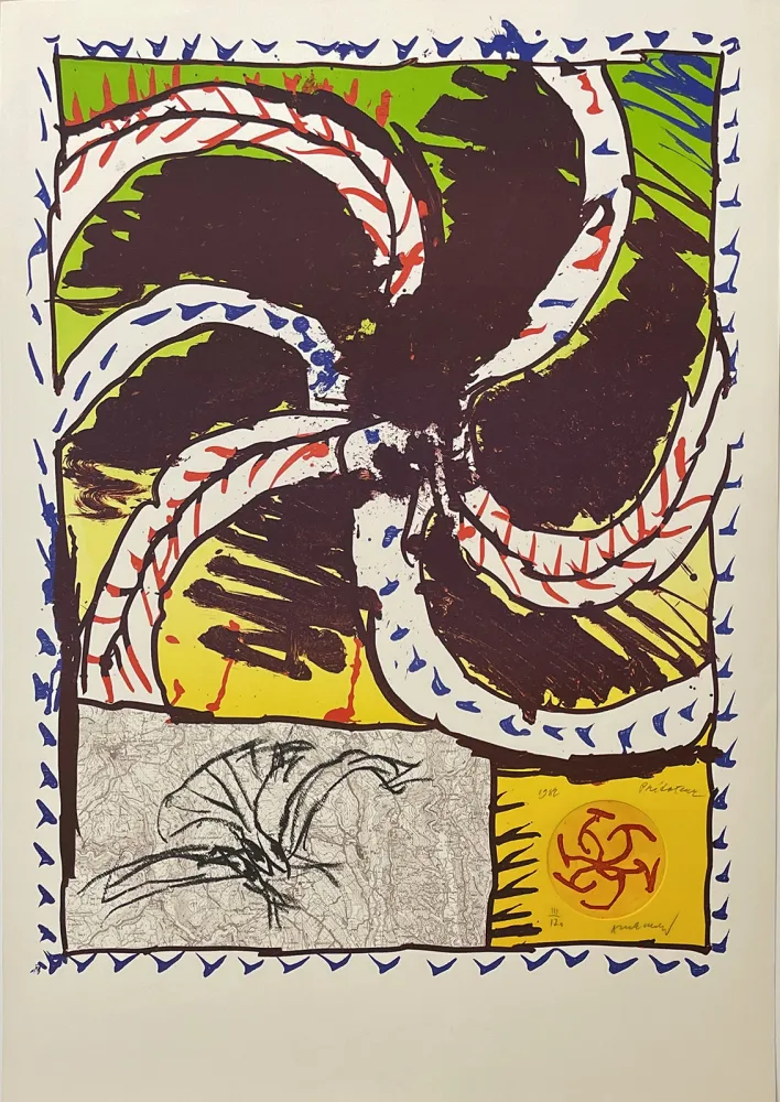 Litografía Alechinsky - Prédateur