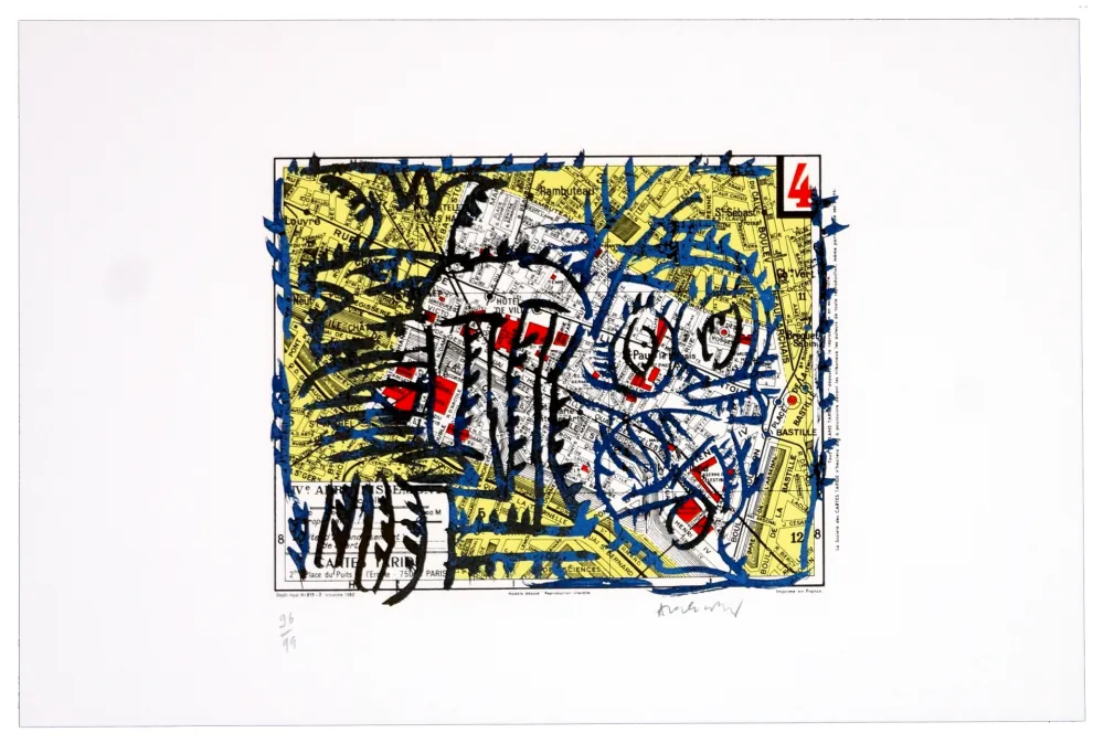 Litografía Alechinsky - Quatrième arrondissement (Paris)