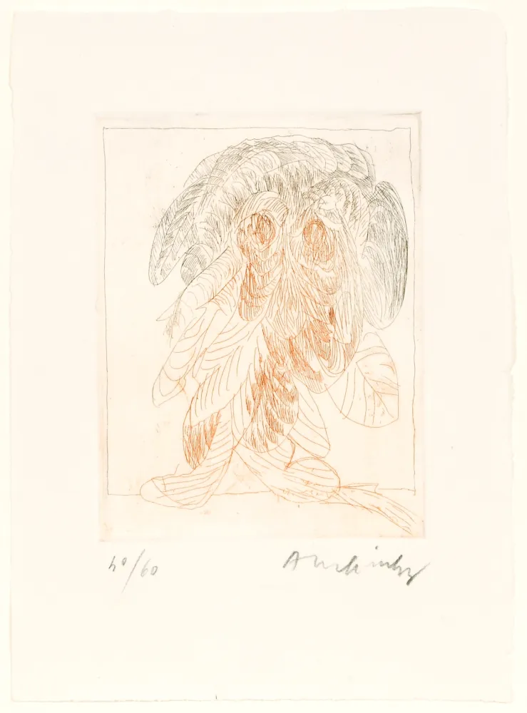 Aguafuerte Alechinsky - Quelques vieilles lignes IV