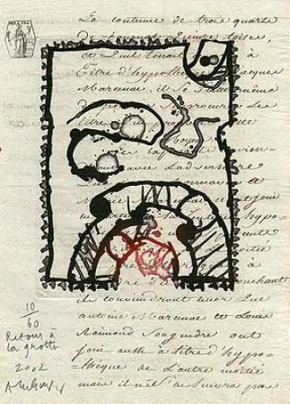 Grabado Alechinsky - Retour à la grotte