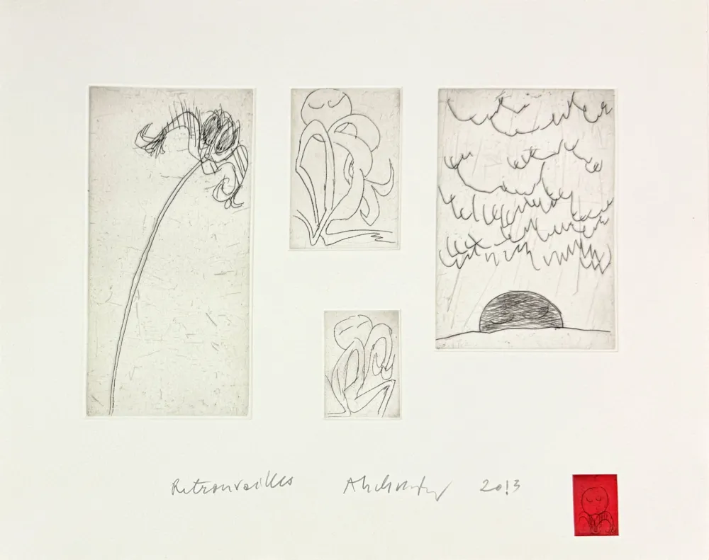 Aguafuerte Alechinsky - Retrouvailles