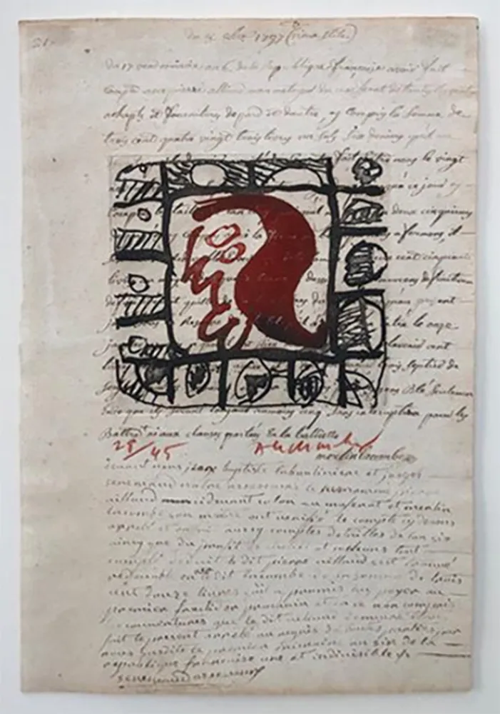 Aguafuerte Alechinsky - Rêve de l'ammonite