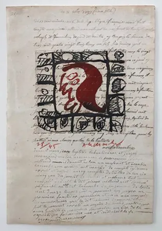 Aguafuerte Alechinsky - Rêve de l'ammonite