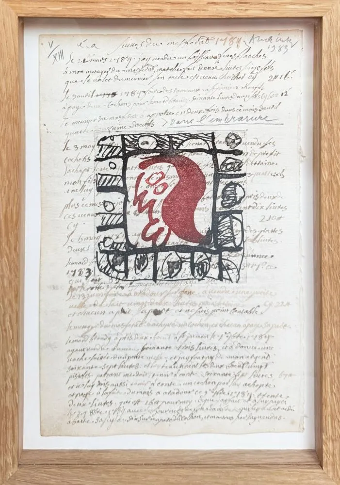 Aguafuerte Alechinsky - Rêve de l'ammonite