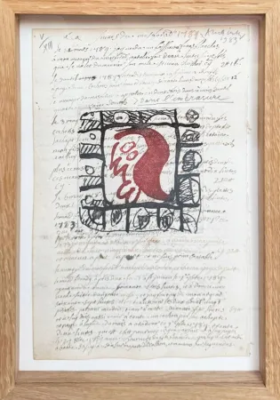 Aguafuerte Alechinsky - Rêve de l'ammonite