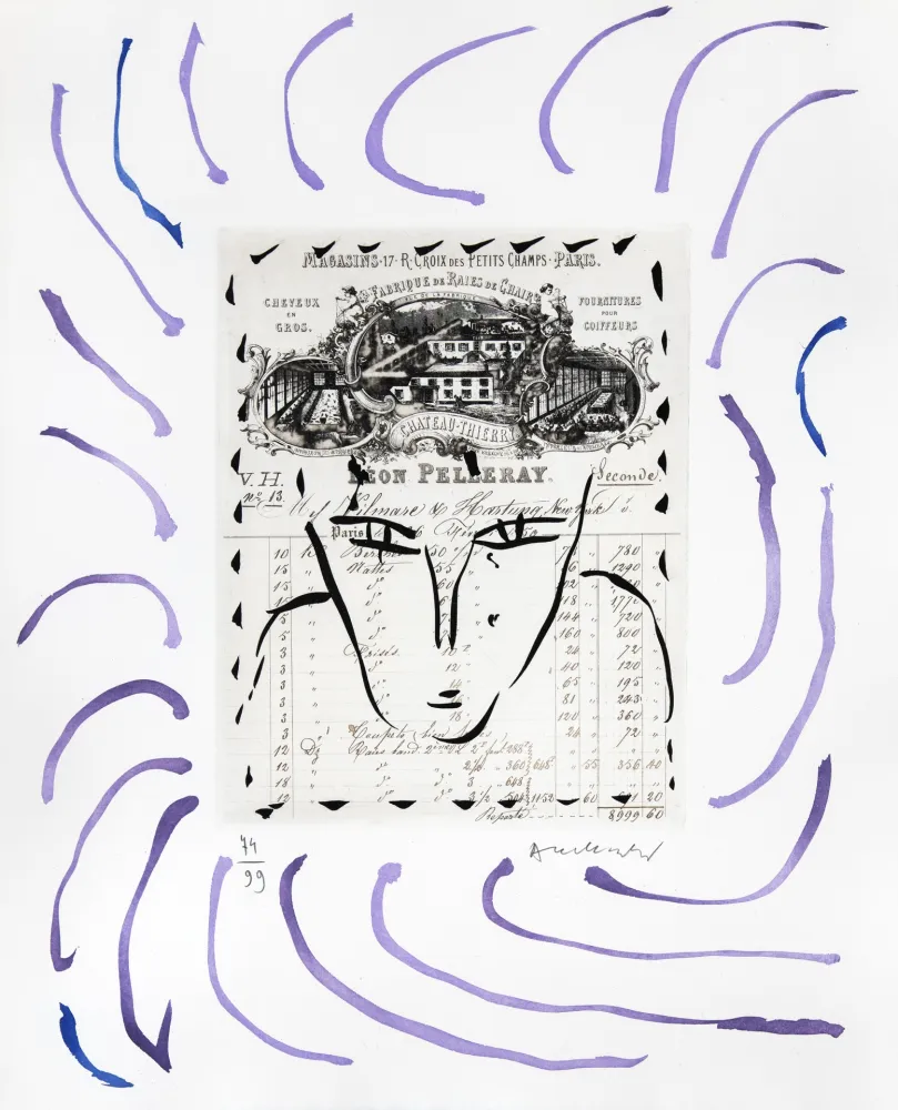 Grabado Alechinsky - Rue Croix-des Petits-Champs