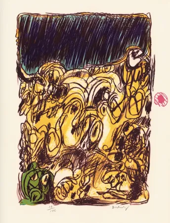 Litografía Alechinsky - Ruée