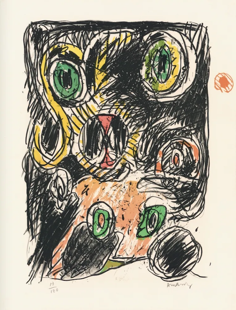 Litografía Alechinsky - Sac des lignes