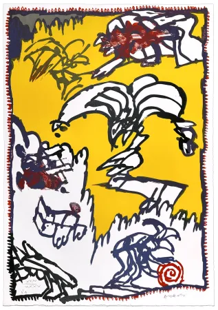 Litografía Alechinsky - Sans Titre