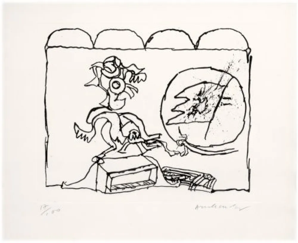 Aguafuerte Alechinsky - Sans titre