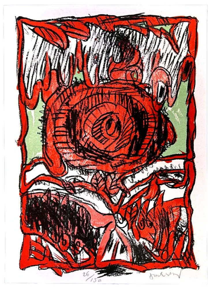 Litografía Alechinsky - Schismes 1