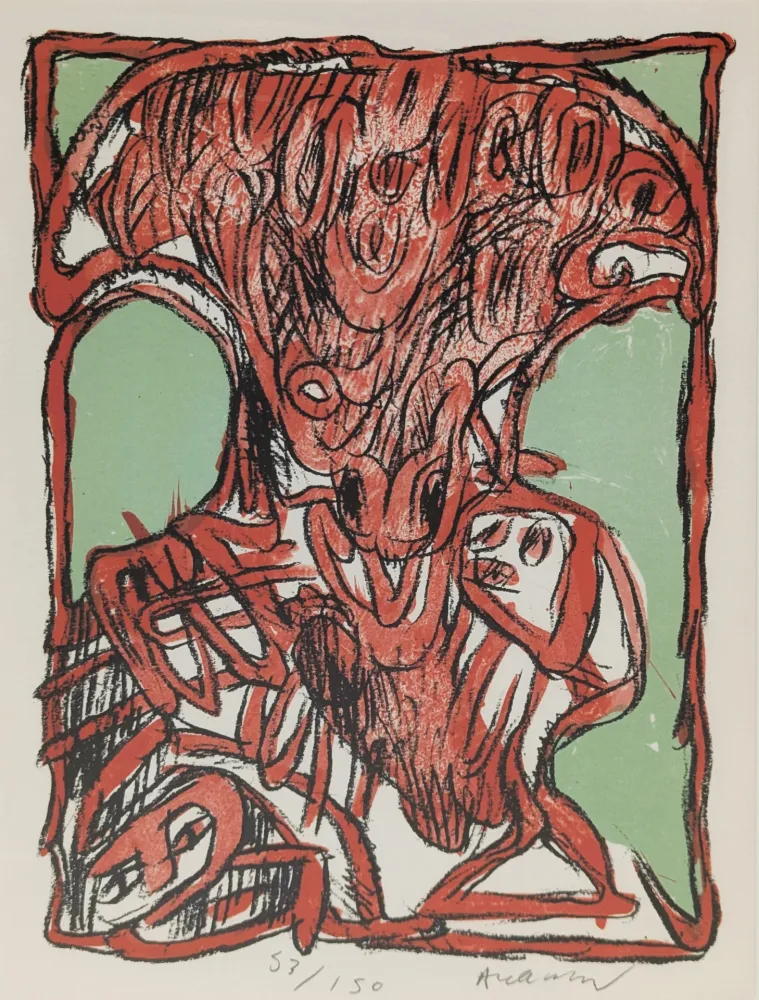 Litografía Alechinsky - Schismes 