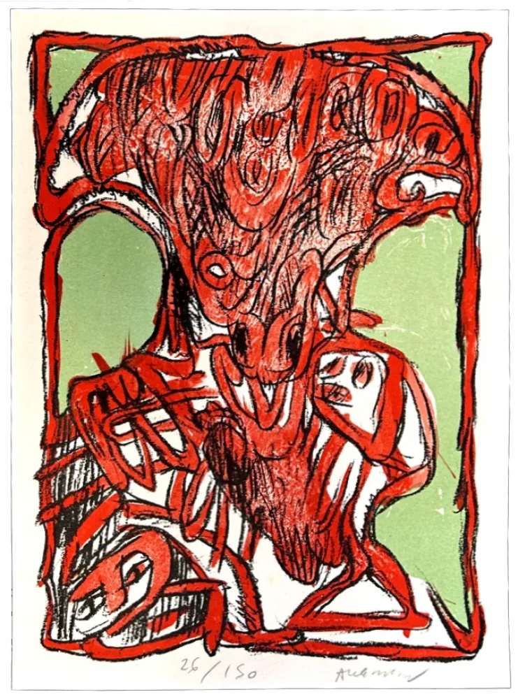 Litografía Alechinsky - Schismes 2