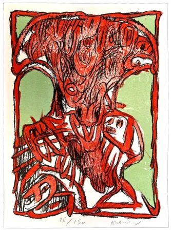 Litografía Alechinsky - Schismes 2