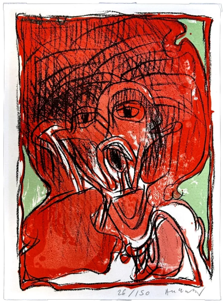 Litografía Alechinsky - Schismes 4