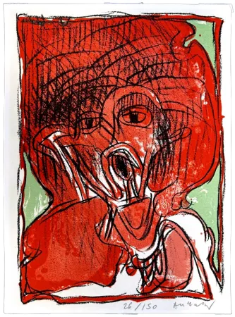 Litografía Alechinsky - Schismes 4