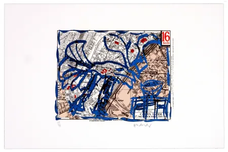 Litografía Alechinsky - Seizième arrondissement, Sud  (Paris)