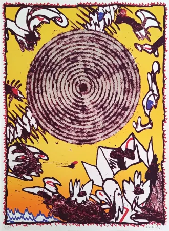 Litografía Alechinsky - Seoul