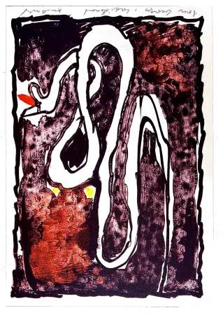 Litografía Alechinsky - Serpent