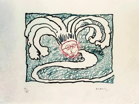 Aguafuerte Y Aguatinta Alechinsky - Serpent de Binche