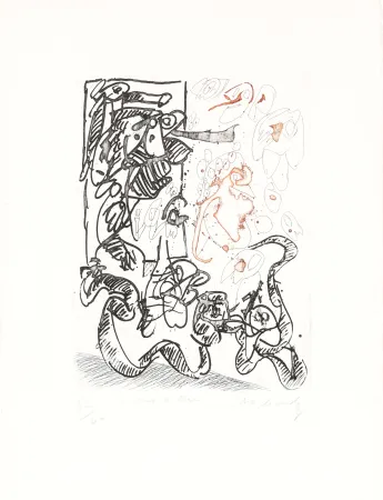 Aguafuerte Alechinsky - Serpent de terre
