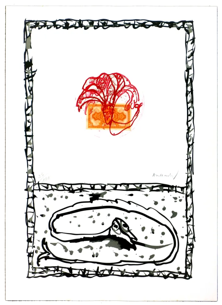 Aguafuerte Alechinsky - Serpent III