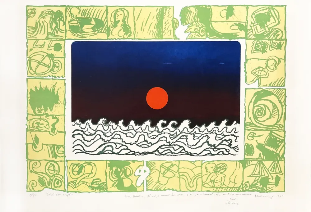 Grabado Alechinsky - Soleil cou coupé