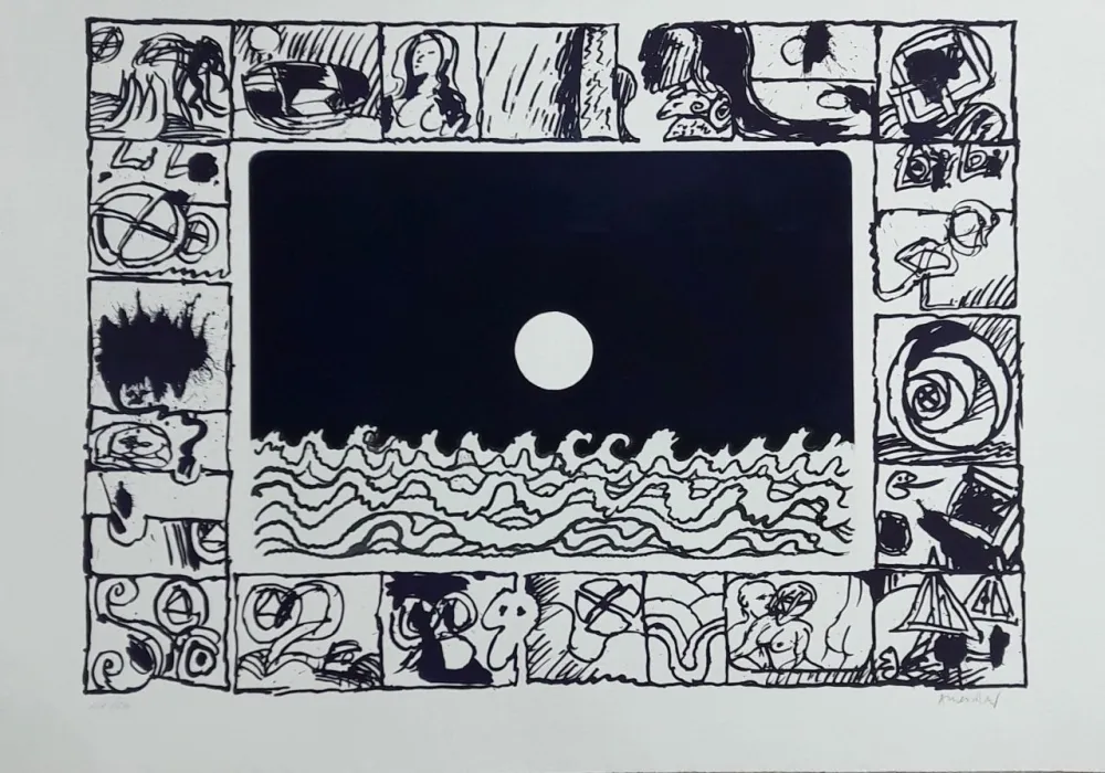 Grabado Alechinsky - Soleil cou coupé