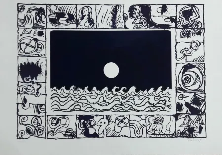 Grabado Alechinsky - Soleil cou coupé