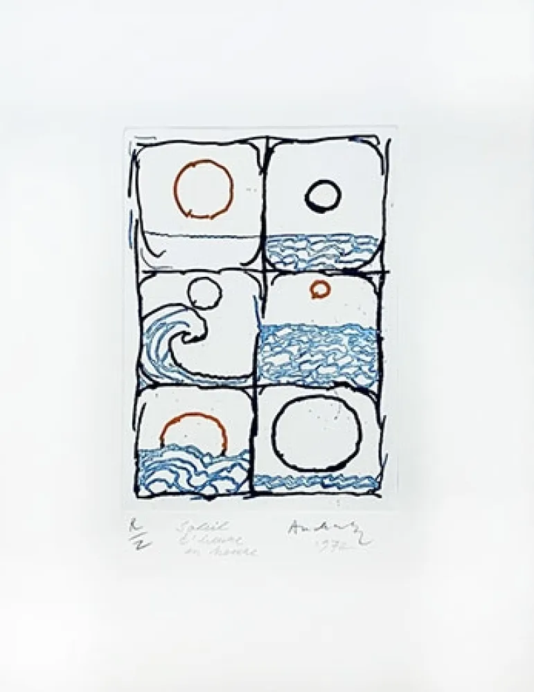 Grabado Alechinsky - Soleil d'heure en heure