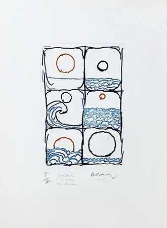 Grabado Alechinsky - Soleil d'heure en heure