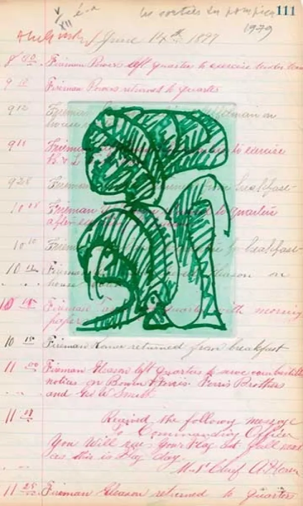 Grabado Alechinsky - Sorties de pompiers