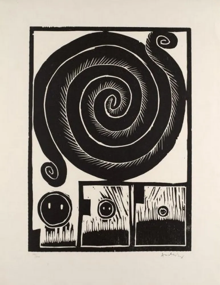 Grabado En Madera Alechinsky - SPIRALE 1972