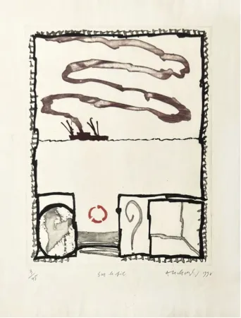 Grabado Alechinsky - Sur le fil